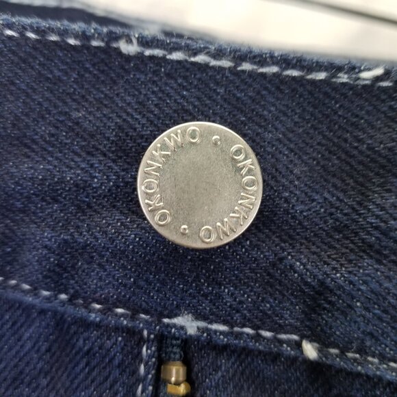 Okonkwo Railway Jeans Men's Small Carpenter Dark Wash Straight Leg Cotton NEW - Picture 5 of 16